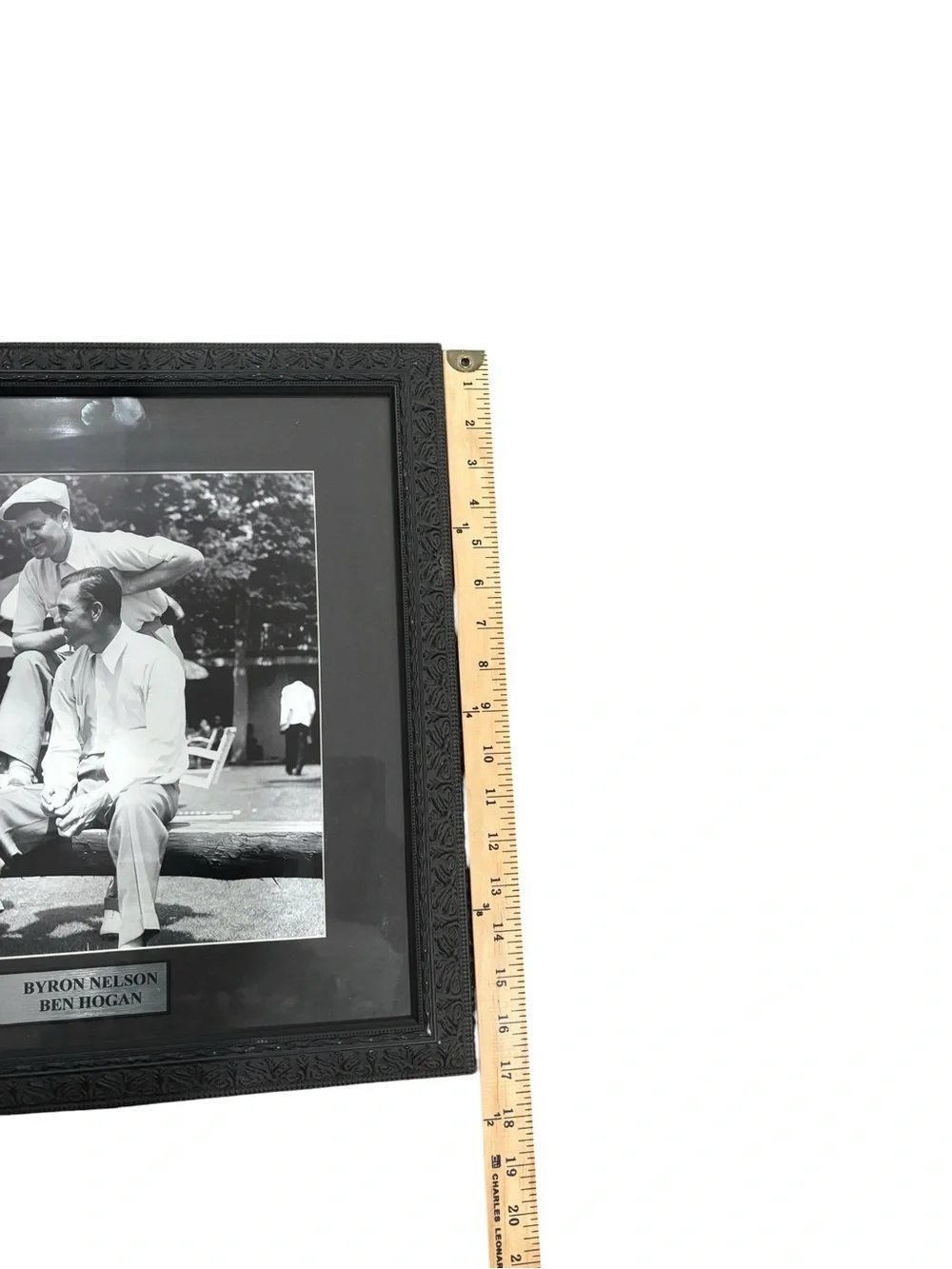 Black Framed Vintage Bobby Jones, Bryan Nelson, & Ben Hogan Photo Wall Art